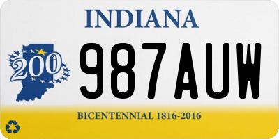 IN license plate 987AUW