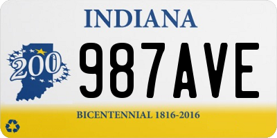 IN license plate 987AVE