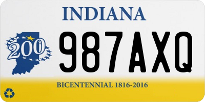 IN license plate 987AXQ