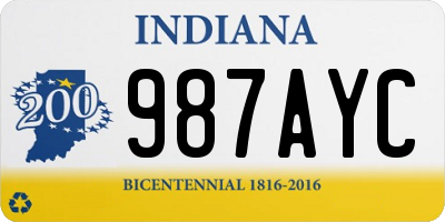 IN license plate 987AYC