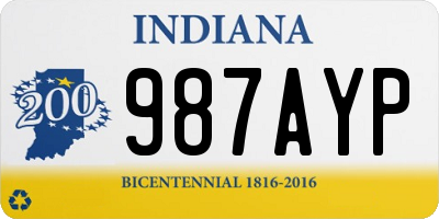 IN license plate 987AYP