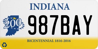 IN license plate 987BAY