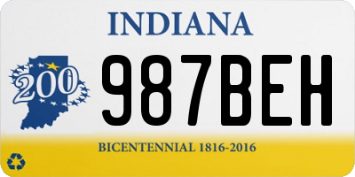 IN license plate 987BEH