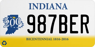 IN license plate 987BER