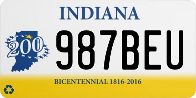 IN license plate 987BEU