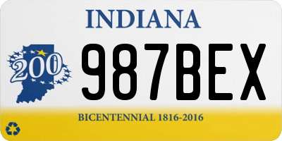 IN license plate 987BEX