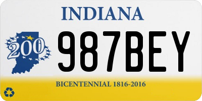 IN license plate 987BEY