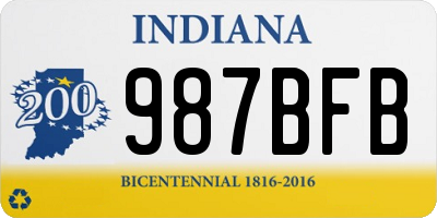 IN license plate 987BFB