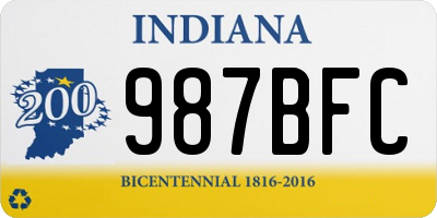 IN license plate 987BFC