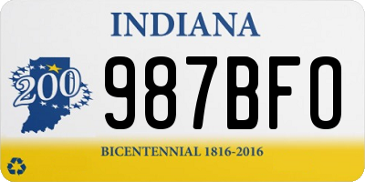 IN license plate 987BFO