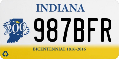 IN license plate 987BFR