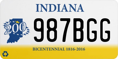 IN license plate 987BGG