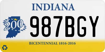 IN license plate 987BGY
