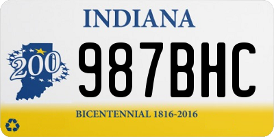 IN license plate 987BHC