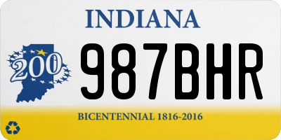 IN license plate 987BHR