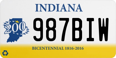 IN license plate 987BIW