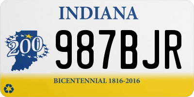 IN license plate 987BJR