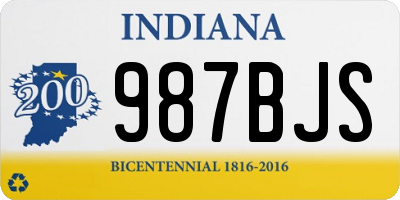 IN license plate 987BJS