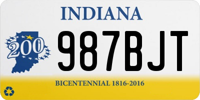 IN license plate 987BJT