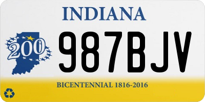 IN license plate 987BJV