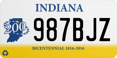 IN license plate 987BJZ