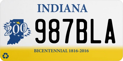 IN license plate 987BLA