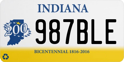 IN license plate 987BLE