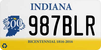 IN license plate 987BLR