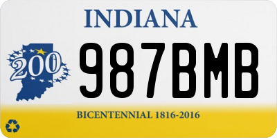 IN license plate 987BMB