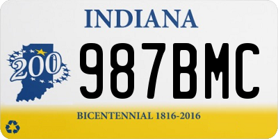 IN license plate 987BMC