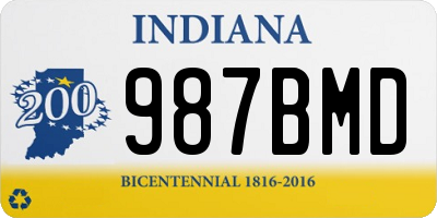 IN license plate 987BMD