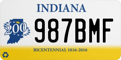 IN license plate 987BMF