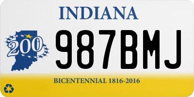 IN license plate 987BMJ