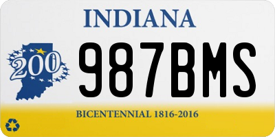 IN license plate 987BMS