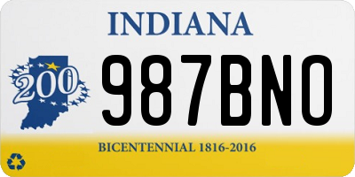 IN license plate 987BNO