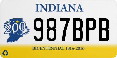 IN license plate 987BPB