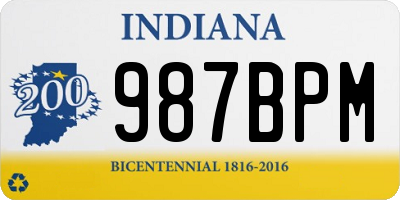IN license plate 987BPM