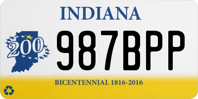 IN license plate 987BPP