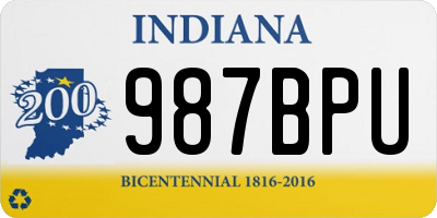 IN license plate 987BPU