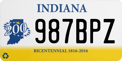 IN license plate 987BPZ