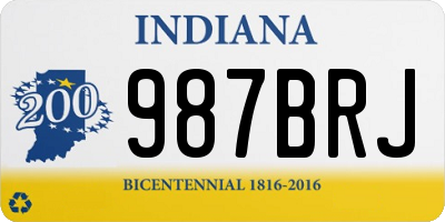 IN license plate 987BRJ