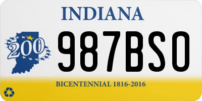 IN license plate 987BSO