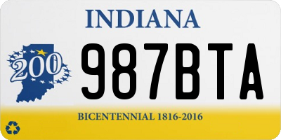 IN license plate 987BTA