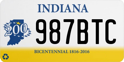 IN license plate 987BTC