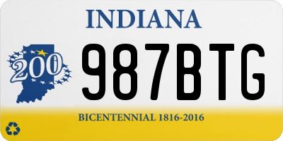 IN license plate 987BTG