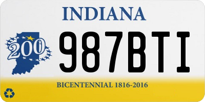 IN license plate 987BTI