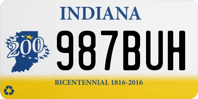 IN license plate 987BUH