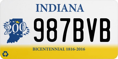 IN license plate 987BVB