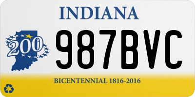 IN license plate 987BVC