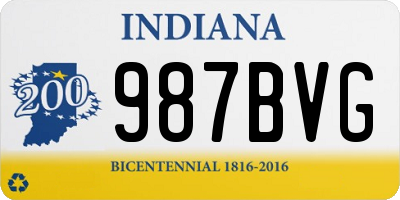 IN license plate 987BVG